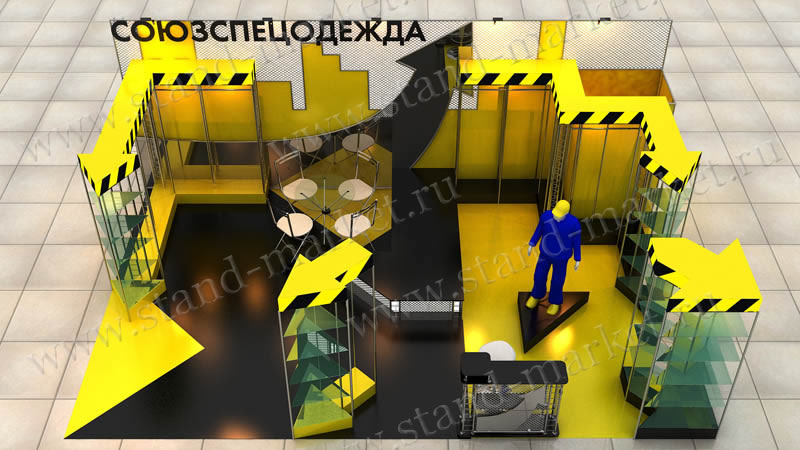 Выставочные стенды из конструктора Joker-Tritix-Uno «Спеодежда», 8х6м